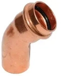 Viega - Profipress-bogen &Oslash; 22mm 45&deg; I/a Mit Sc-contur Modell 2426.1 Kupfer 292515