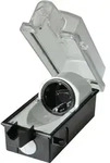 Interb&auml;r 9015-001.01 Aufputz-steckdose Abschlie&szlig;bar Ip44 Schwarz, Transparent