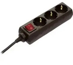 As-schwabe - 3-fach Steckdosenleiste 1,4m 230v Schwarz Ein-ausschalter Ip20