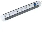 6-fach Steckdosenleiste Flash 1,5m Mit Usb-port H05vv-f Ip20