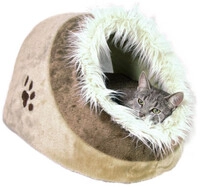 Kuschelh&ouml;hle ''Minou'', 35 X 26 X 41 Cm, Beige/braun
