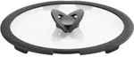 Lagostina Ingenio 010244060124 Deckel Rund Schwarz, Transparent