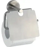Toilettenpapierhalter Mit Deckel Bosio Edelstahl Matt, Rostfrei, Silber Matt,
