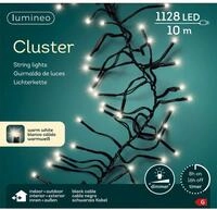 Lumineo Led Lichterkette Cluster Schwarz 10 Meter 1128 Lichter - Warmwei&szlig;