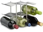 Relaxdays - Weinregal Edelstahl F&uuml;r 9 Flaschen, Modernes Metall Design,