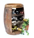 Dandibo - Weinregal Weinfass 1555 Holz Stehend Braun 50 Cm Flaschenst&auml;nder