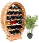 Dandibo - Weinregal Holz Stehend Weinfass 24 Flaschen Natur Flaschenregal