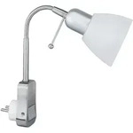 Stecker-spot Mit Schalter Und Flexarm, Kunststoffschirm Wei&szlig;