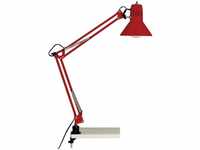 BRILLIANT Lampe Hobby Schreibtischklemmleuchte rot 1x A60, E27, 40W, geeignet für