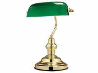 Nostalgie Antik Retro Bankerlampe Schreibtischlampe Tischleuchte Globo Antique grün