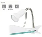 Schreibtischlampe Mit Gelenkarm Und Clip, Wei&szlig;, Marke Fabio Eglo