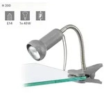 Schreibtischlampe Mit Gelenkarm Und Clip, Silberfarben, Marke Fabio Eglo