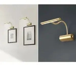 Trio - Flexible Led Wandleuchte / Bilderleuchte Curtis Messing Matt, Drehdimmer