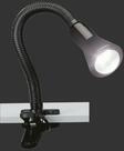 Schlauch-klemmlampe Flexo, E14, H&ouml;he 49cm, Flexibel, Schwarz