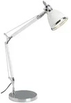 Eglo - Brilliant Lampe Octavia Tischleuchte Chrom/wei&szlig; 1x A60, E27, 40w, Geeignet