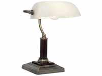 Brilliant - Lampe Bankir Tischleuchte messing antik 1x A60, E27, 60W, geeignet für