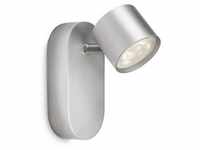 Licht-erlebnisse - Philips led Wandlampe Cyl Silber Schwenkbar - Aluminium
