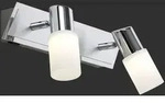 Led Wandstrahler Clapton 2-flammig Mit Schalter & Glasschirmen, Breite 36cm