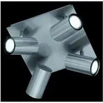 Deckenstrahler Marley Silber 4-flammig, Quadrat 24cm