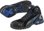 Puma Safety Shoes - Puma Sicherheitsstiefel Rio Black Mid Gr&ouml;&szlig;e 47 Schwarz / Blau -