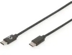 Digitus - Usb-kabel Usb 2.0 Usb-c&reg; Stecker, Usb-c&reg; Stecker 1.80 M Schwarz Rund,