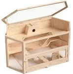 Wiltec - Xxl 3 Etagen Nagerk&auml;fig, 6-eckig, 1150 X 600 X 580 Mm, Aus Holz, Mit