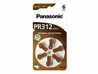 Panasonic - Hörgeräte-Batterien Zink-Luft PR312 x 6