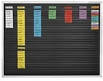 Magnetoplan&reg; Streifensteckplaner - 61 Bahnen - Bxh 960 X 774 Mm Infotafel