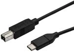 Startechcom Usb2cb3m Usb-b Auf Usb-c Kabel Schwarz 3 Meter