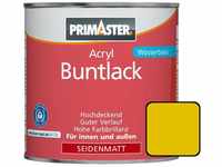 Acryl Buntlack 375ml Signalgelb Seidenmatt Wetterbeständig Holz&Metall - Primaster