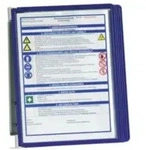 Fp - Wandhalter 5 Sichttafeln Dunkelblau M.profilrahmen Durable