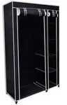 Faltbarer Stoffschrank Schwarz 110 X 45 X 175 Cm Vidaxl