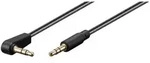 Audio Verbindungskabel Aux, 3,5 Mm Stereo 3-pol., Slim, Cu, Abgewinkelt, Klinke...