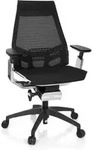 B&uuml;rostuhl / Drehstuhl Genidia Smart White Cm Netz Schwarz Al Chrom Hjh Office