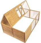 Wiltec Klappbarer Kleintierstall 153 X 110 X 55 Cm, Hasenstall Aus Tannenholz Mit