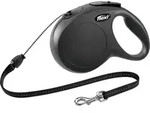 Hundeleine New Classic M Schwarz, Seil Leinen - Flexi