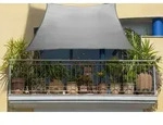 Balkon-sonnensegel 270 X 140cm Grau Aus Schattierungsgewebe Hdpe