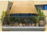 Balkon-sonnensegel 270 X 140cm Weizen Aus Schattierungsgewebe Hdpe