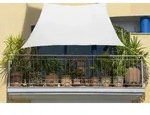 Balkon-sonnensegel 270 X 140cm Cremewei&szlig; Aus Schattierungsgewebe Hdpe