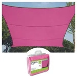 Perel - Sonnensegel Quadratisch Pink 3,6 X 3,6m - Sonnenschutz F&uuml;r Terrasse & Balkon