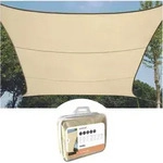 Perel - Wasserdurchl&auml;ssiges Sonnensegel - Quadratisch - 3.6 X 3.6 M - Farbe:
