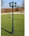 Gartenlaterne 3-flammig 215 Cm Dunkelgr&uuml;n/schwarz Aluminium - Vidaxl
