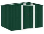Gartenschuppen Gr&uuml;n Metall 257 X 205 X 178 Cm - Vidaxl