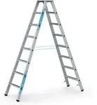 Zarges Geb&ouml;rdelte Stehleiter, Eloxiert Saferstep B 2x8 Stufen