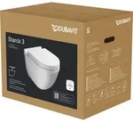 Starck 3 Wc-set Wandh. Wand-wc, Wc-sitz, Wei&szlig; Hochglanz, Sp&uuml;lrand Rimless, Abgang