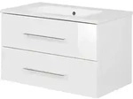 Fackelmann - Waschtischunterschrank Inkl. Keramikbecken B.perfekt / Badschrank Mit