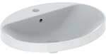 Variform Einbauwaschtisch Oval, 600x480mm, Mit Hahnloch, - Geberit