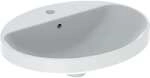 Variform Einbauwaschtisch Oval, 550x450mm, Mit Hahnloch, - Geberit