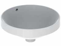 VariForm Einbauwaschtisch rund, 400mm, ohne Hahnloch, mit Überlauf, Farbe: Weiß -
