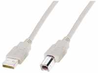 Digitus - USB-Kabel usb 2.0 usb-a Stecker, usb-b Stecker 1.80 m Beige...